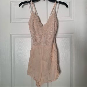 Light Pink/Blush Lace Romper by Lush